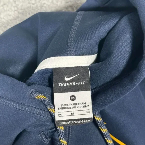 Oregon Ducks Hoodie Mens Size Medium Blue Webfoots Nike Therma Fit Sweatshirt - Picture 2 of 7